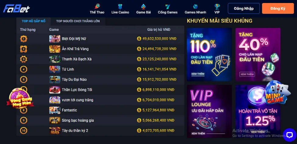 Các sản phẩm cá cược đa dạng tại HM88BET